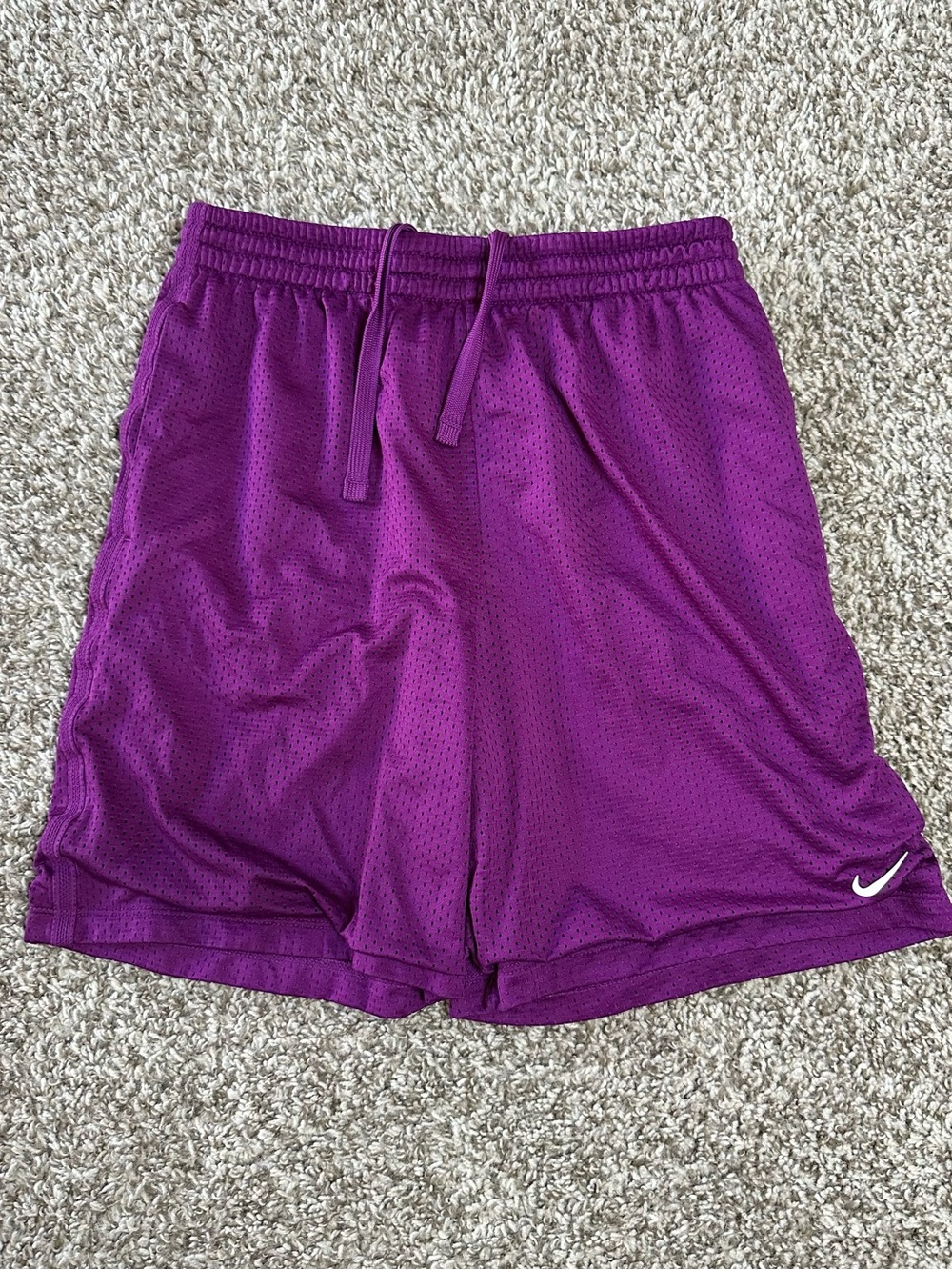 💜💜Nike Purple Mesh Athletic Shorts with White Swoosh💜💜